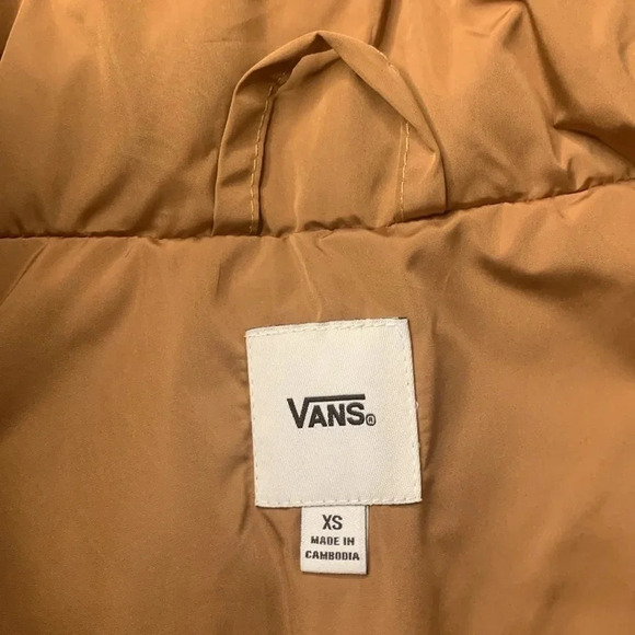 VANS Women’s Jacket Cropped Brown Size XS NWT - Picture 10 of 11